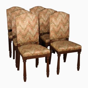 Italienische Buchenholz Stühle, 1960er, 6er Set