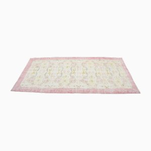 Vintage Floral Faded Oushak Rug