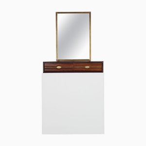 Small Italian Console with a Mirror attributed to Mobili Permanente Cantù, 1950s