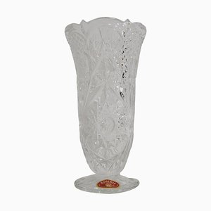 Mid-Century Crystal Vase, Bohemia, 1950s