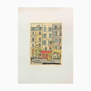 Orfeo Tamburi, Café Parisien, 1970s, Lithograph