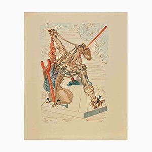Salvador Dali, The Divine Comedy: The Falsifiers, Woodcut Print, 1963