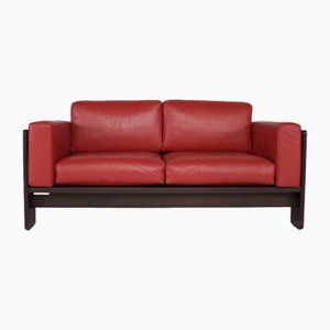 Red Leather Bastiano Sofa from Knoll & Scarpa, 2000s