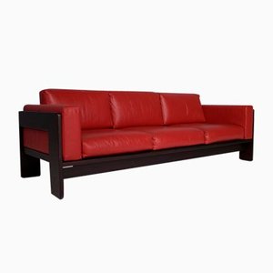 Red Leather Bastiano Sofa from Knoll & Scarpa, 2000s