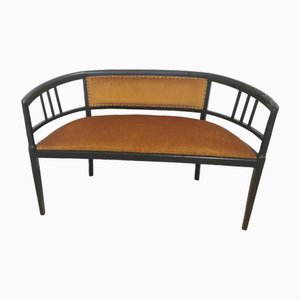 Art Nouveau Bentwood Bench with Springs, 1950s