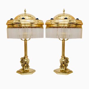 Art Nouveau Table Lamps, Vienna, 1908, Set of 2