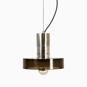 Italienische Hängelampe von Flavio Poli für Seguso, 1970er