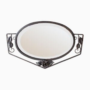 Art Decó French Iron Mirror, 1920s