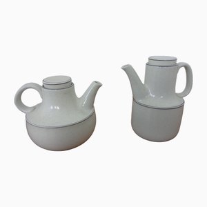 Swedish Birka Tea Pot & Coffeepot by Stig Lindberg for Gustavsberg, 1960s, Set of 2