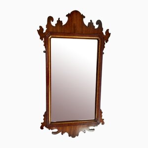Large Antique George III Quality Walnut Wall Mirror, 1800s