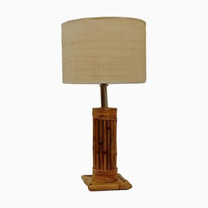 Hemp and Rattan Table Lamp in the Style of Vivai del Sud, Italy, 1960s