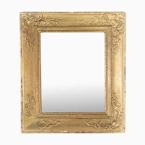Espejo de madera dorada, década de 1890