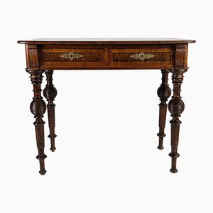 Walnut Desk with Carved Legs, 1860s