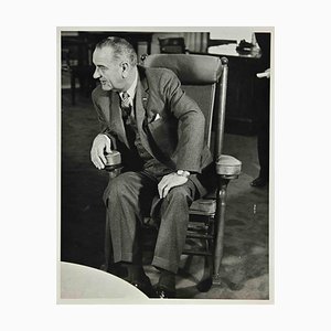 Desconocido, presidente Lyndon Johnson, fotografía vintage, 1963