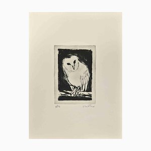 Enotrio Pugliese, Owl, Etching, 1963