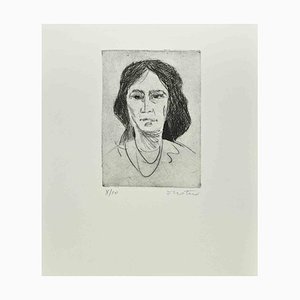 Enotrio Pugliese, Woman, Etching, 1963