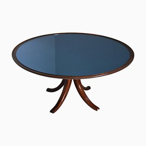 Large Blue Mirror Table by Pietro Chiesa for Fontana Arte, 1940