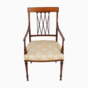 Antiker Sheraton Revival Sessel, 19. Jh., Maple & Co . zugeschrieben