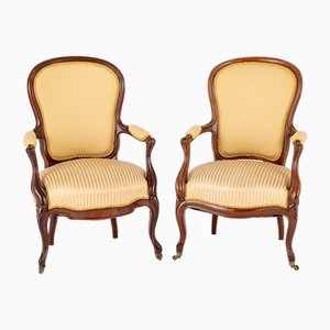 Viktorianische Sessel, 1870er, 2er Set