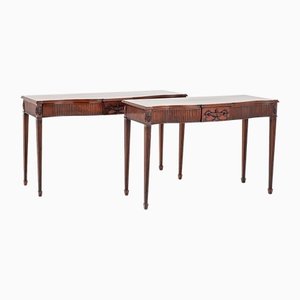 Adams Mahogany Console Tables, 1920s, Set of 2