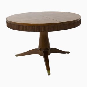 Round Wooden Dining Table by Paolo Buffa for Serafino Arrighi, 1950s