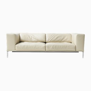 Italian Moov Sofa in Beige Leather by Piero Lissoni for Cassina, 2011