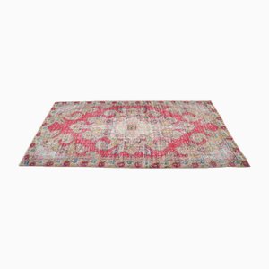 Roter Vintage anatolischer Teppich