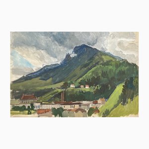 Isaac Charles Goetz, La Vallée, 1920s, Aquarelle