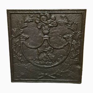 Antique French Empire Fireback in Cast Iron, 1800s