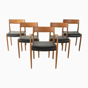 Dining Room Chairs by Niels O. Møller from J.L. Møllers, 1950s, Set of 5