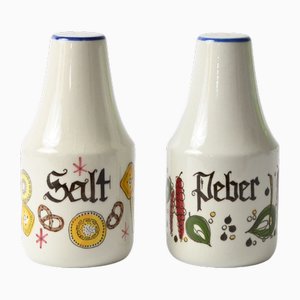 Danish Salt and Pepper Shakers from Knabstrup, 1960s, Set of 2