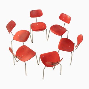 SE 68 Chairs by Egon Eiermann for Wilde + Spieth, 1950s, Set of 6