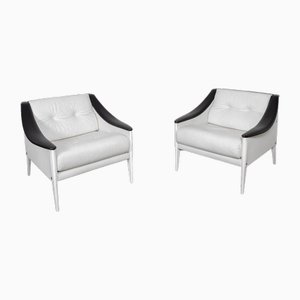 Leather Dezza Armchairs by Gio Ponti for Frau, Set of 2