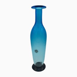 Vase Vintage Bleu en Verre de Murano, 1990s