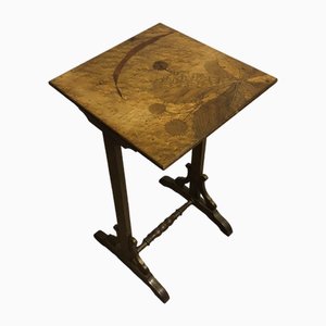 Guéridon Table with Marquetry Tray, 1890s