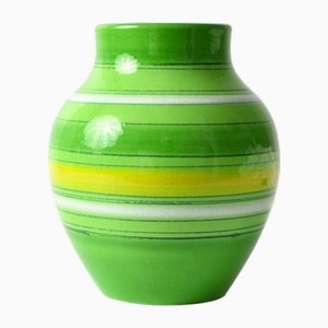 Green Colored Vase by Aldo Londi for Bitossi