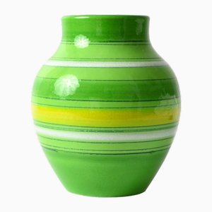 Vaso verde di Aldo Londi per Bitossi