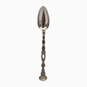 19th Century Silver Spoon with Pestle