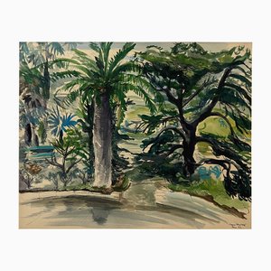 Laure Malcles Masereel, Arbres, 1953, Aquarelle