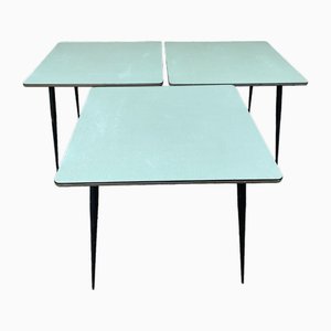 Bistro Tables in Formica, 1950s, Set of 3