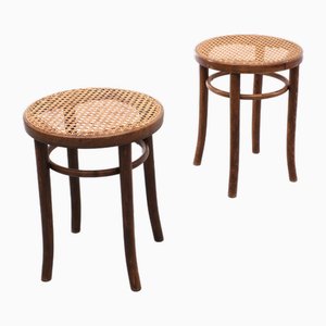 Set of Wicker Model 4601 Stools from Thonet, 1960s