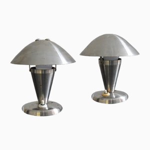 Tischlampen aus Metall von Napako, 1930er, 2er Set