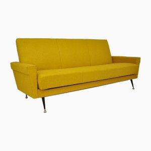 Yellow Sofa Bed on Metal Legs, 1970s