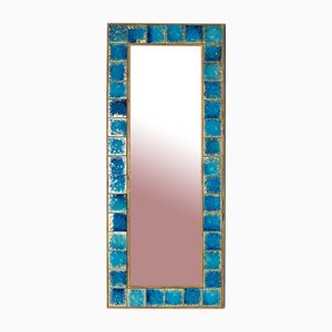 Turkish Handmade Napoli Tile Travertine Mirror, 2010s