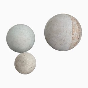 Bolas decorativas de piedra, años 70. Juego de 3