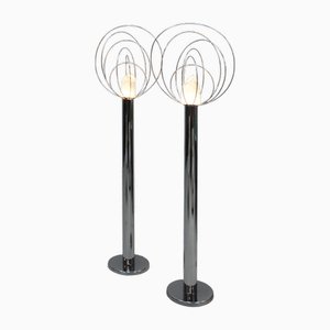 Angelo Brotto zugeschriebene Mid-Century Barnaba Stehlampen, Italien, 1970er, 2er Set