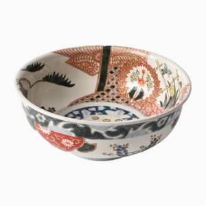 Cuenco japonés antiguo de porcelana Imari, década de 1890