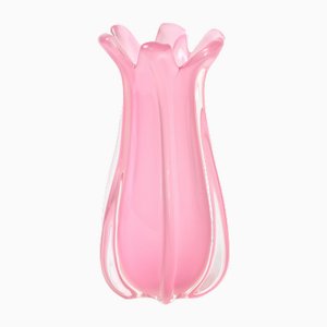 Pink Alabastro Glass Vase from Oball, 1950s