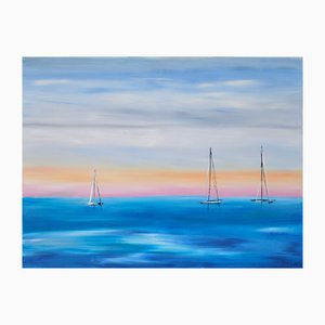 Bridg', Sunrise Over the Ocean, 2022, Oil on Canvas