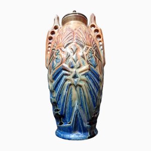 Vaso grande Art Nouveau in ceramica di Gilbert Méténier, anni '20